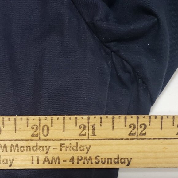 GAP Tailored Blazer Mens 42R Navy Checkered Trim Silk Hanky Y2K Academia Jacket - Picture 6 of 12